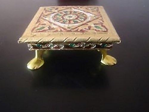 AV Agrocorp Wooden Indian Handicraft Meenakari Bajot (20x10 cms)