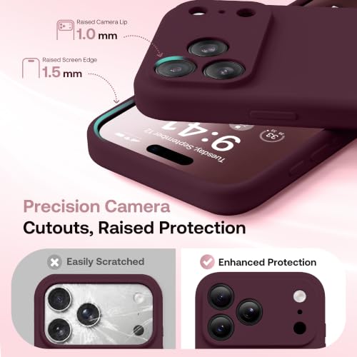 Image of GolbinBox Magnetic for iPhone 17 Pro Max Case, Silicone Cover, Deep Cherry