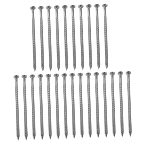 Toyvian 25個 ステンレス スチール フロア 釘 舗装材 エッジ スパイク スパイラル 金属 杭 カーペット 鋲 階段用 金属 スパイラル スパイク ス