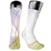 Produktbild Compression Medium Calf Socks,Modern And Cool Smoke Wavy Like Design With Rainbow Alike Detailed Work Of Art