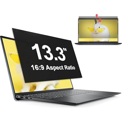 Laptop Privacy Screen 13.3 Inch Compatible with Hp/ Dell/ Acer/ Samsung/ Asus/ Toshiba/ Sony/ Thinkpad, Removable 16:9 Aspect Privacy Filter Screen Protector for 13.3Inch Laptop, Anti Blue Light Glare Cover