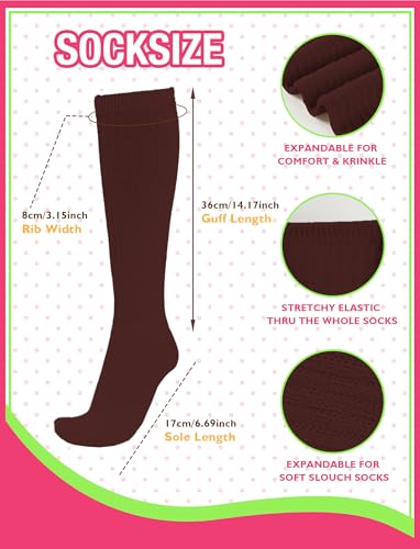 Image of Buauty Slouch Socks for Women, Soft Extra Long Chunky Scrunch Knee High Sock Winter Knit Slouchy Socks Leg Warmmers
