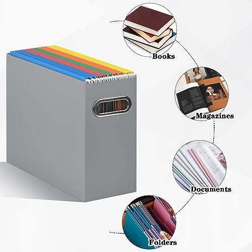 Tunnkit Organizador de arquivos, caixa de arquivo de papelão para armazenamento de pasta de arquivos