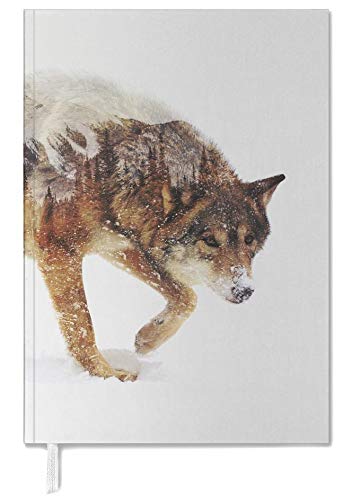 JUNIQE® 2020 Personal Planner - Animals | Wild Animals | Wolves - Design"Arctic Wolf" (Format: A5) Designed by Andreas Lie - Daily Planner by Independent Artists - Animal Designs