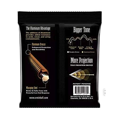 Encordoamento 010-050 P/Violao Aco Aluminum Bronze Tensao Extra Leve P02570 Ernie Ball - P02570