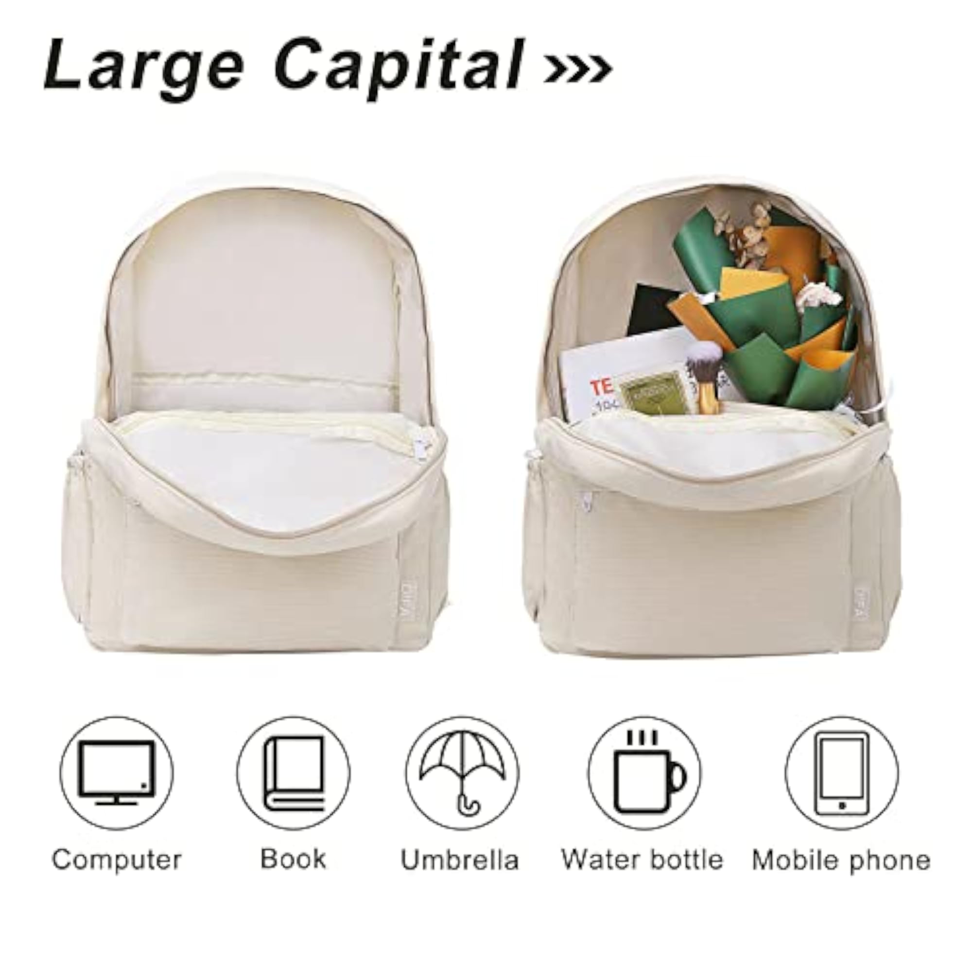 Sage Green Aesthetic Backpack for Women