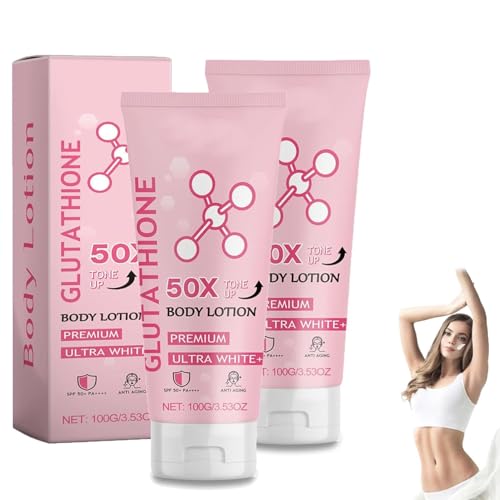 Glutathione 50x Tone Up Body Lotion, Loción corporal para todo el cuerpo, Loción corporal iluminadora, Crema hidratante y suave para la piel, Hidratación duradera