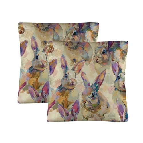 EtherSpher A Cute Cartoon Grey Rabbit Decorative Pillowcase Covers Pillow Travel Pillow case Pillow Cases Pack of 12 18x18