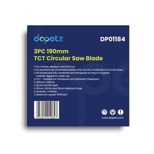 Lames de scie circulaire 190mm TCT Dapetz pour coupe de bois précise - 7