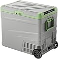 EKOJUCE 12 Volt Refrigerator Portable Fridge - 68 Quart(65L) Electric Cooler Big Zone with Wheels, 12V Fridge -4?-68? for Camping, Boating, Truck, RV, Outdoor, Home