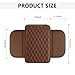 Stacool Upgraded Car Center Console Cover,Microfiber Leather Car Armrest Cover Cushion with 2 Storage Bags,Universal Armrest Storage Box Accessories for Most Vehicles (Brown)