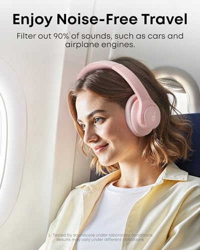 undefined Soundcore by Anker Q20i Hybrid Active Noise Cancelling Headphones, Wireless Over-Ear Bluetooth, 40H Long ANC Playtime, Hi-Res Audio, Big Bass, Customize via an App, Transparency Mode (Pink) の商品画像 1