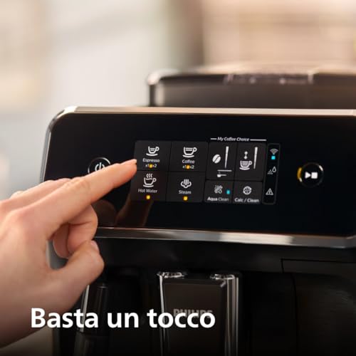 Philips 2200 Series Macchina da Caffè Automatica - Montalatte Classico, Display Touch Intuitivo, Nero Opaco (EP2220/10) - immagine 4