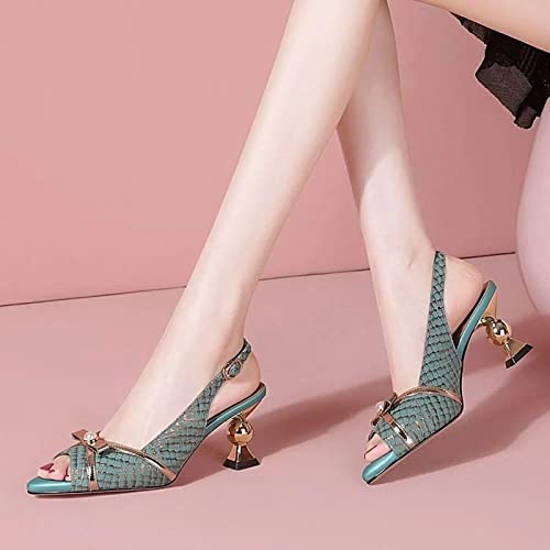Chaussures bout ouvert haut de gamme avec perles et arc
