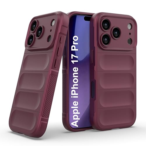 Image of Zapcase Back Case Cover for iPhone 17 Pro | Compatible for iPhone 17 Pro Back Cover | Liquid Silicon Magic Case with Camera Protection | Plum