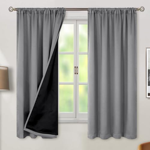 BGment 100% Blackout Curtains for Bedroom 63 Inch Length 2