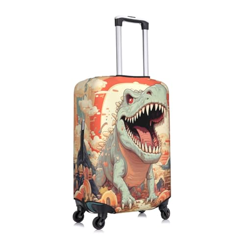 Luggage Cover Protector Animal Dinosaur Art Pattern Suitcase Cover With Zipper, Luggage Cover For 22"-24" Suitcase Elastic Washable Stretch Suitcase Protector For Travel Vacation3