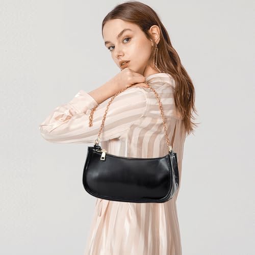 Shoulder Bag for Women Cute Hobo Purses and Handbags Retro Clutch Underarm Purse with 2 Removable Strap4