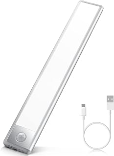 Under Cabinet Lights Motion Sensor, Magnetic Closet Light, Rechargable Wireless Under Cabinet Lighting for Counter, Kitchen, Wardrobe, Cupboard