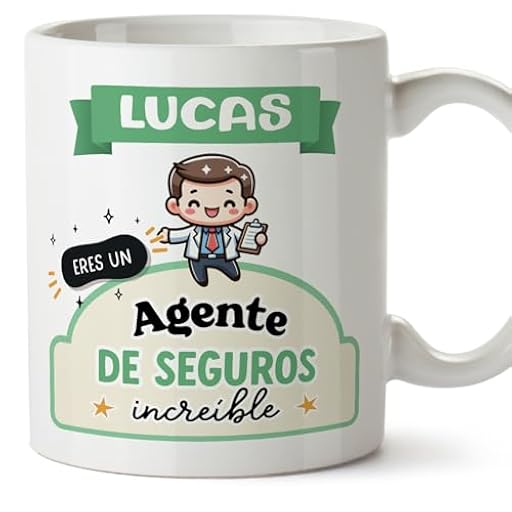 MUGFFINS Tazas Personalizadas para AGENTE DE SEGUROS hombre - En Español - Eres increíble - Kawaii - 11 oz / 330 ml - Regalo Personalizable original y divertido | Ya disponible en tu tienda friki favorita! En mundofriki.es!