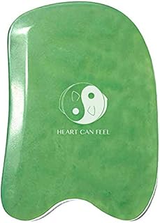 Best Jade Gua Sha Scraping Massage Tool - Hand Made Jade Guasha Board - Great Tools for SPA Acupuncture Therapy Trigger Point Treatment on Face [Square]