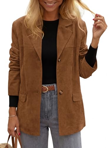 PRETTYGARDEN Blazers for Women Western Fall Faux Suede Jacket - Image 4