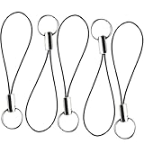 Type : Comme indiqué, 10 Pièces Lanière Sangle d\'Anneau de Téléphone pour Mobile Lariat Lanière de Téléphone Portable Sangle d\'Anneau Fendu Sliver Tone Anneau Fendu Courroie de Téléphone Portable Cordons de Charme pour Tél
