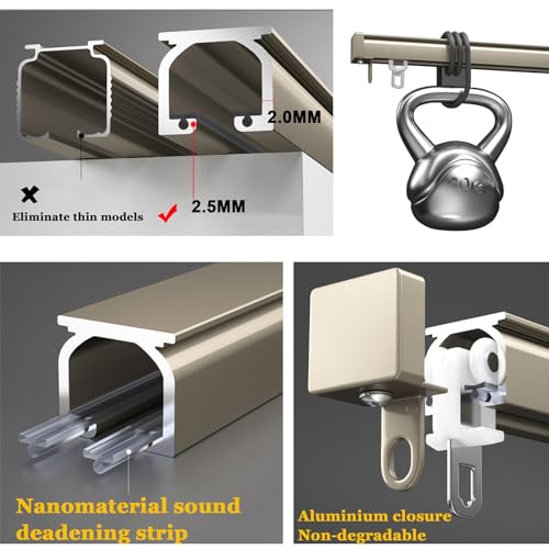 Sistema de riel de aluminio para dividir espacios en el hogar 7