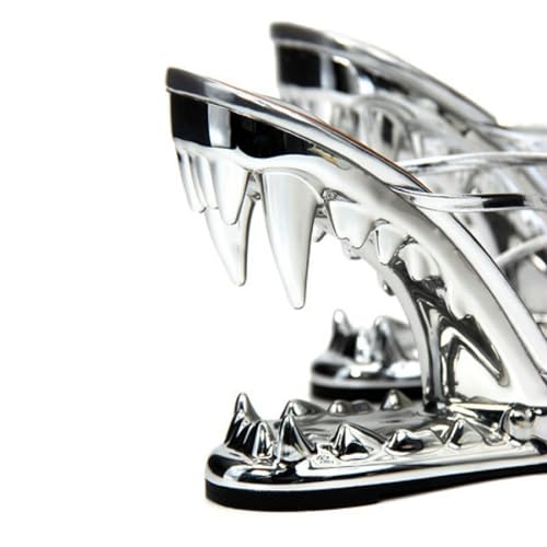 PenKee Sandalias de Mujer Zapatillas de tacón Alto con Dientes de Sierra Forma Especial Dedos Abiertos Zapatos de cuña cómodos para Vestido de Pasarela de Fiesta 12 cm