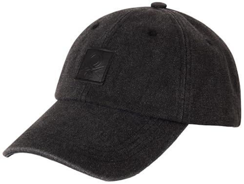 United Colors of Benetton Cappello C/Visiera 67HDUA018, Nero, OS Unisex-Adulto