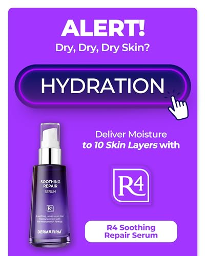 DERMAFIRM Soothing Repair Hydrating Face Serum R4 | Dark Spot Serum Skin Glow Korean Face Oil with Eucalyptus, Peptide & Collagen | Gentle for All Skin Types No Animal Trials No Paraben 1.69 fl oz