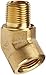 Parker Brass Pipe Fitting, 45 Degree Street Elbow, 3/8" NPT Female X 3/8" NPT Male