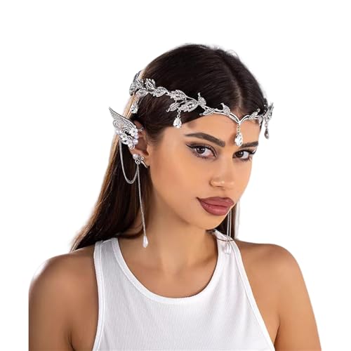 Bandeau cheveux et boucles d'oreilles parfaits pour un mariage ou une fête