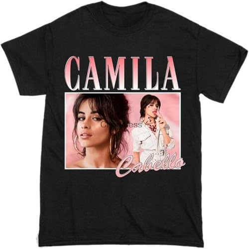 Photo de JUNKOU Camila Cabello Short Sleeve Famous Shirt Men and Softstyle T Shirt Black M