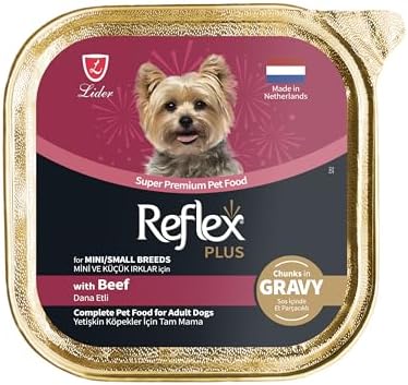 Reflex Plus Chunks In Gravy With Beef Dana Etli Mini&Küçük Irk Yetişkin Köpek Maması 85 Gr — Amazon ürün görseli