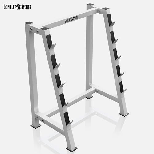 Hantelablage von Gorilla Sports für Langhantelstangen