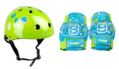 Kit protections FUNBEE enfant contre les écorchures avec casque et genouillères D'arpèje