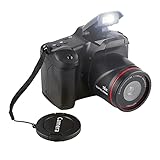 Digital Camera Camcorder, Full HD 720P 16MP Vlogging Camera Digital 16X Zoom Video Camera with 2.4' LCD Screen 16-70mm Telephoto Lens Compact Camera for Beginners Photography
