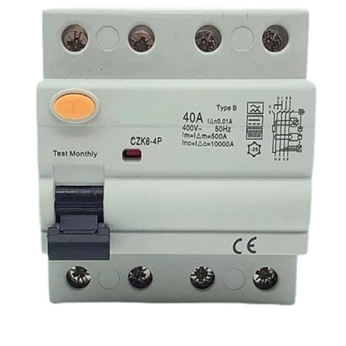 RCD 4P 25A 300mA Type B disjoncteur différentiel résiduel 10KA pour onduleur
