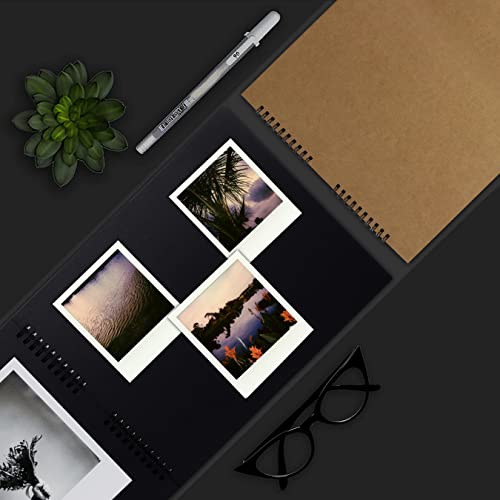 Image of Lakeer A3 (14X10 inch) Black Sketchbook 400 GSM Thick Paper Wireo Bound Hardboard Cover Acid Free 12 Sheets
