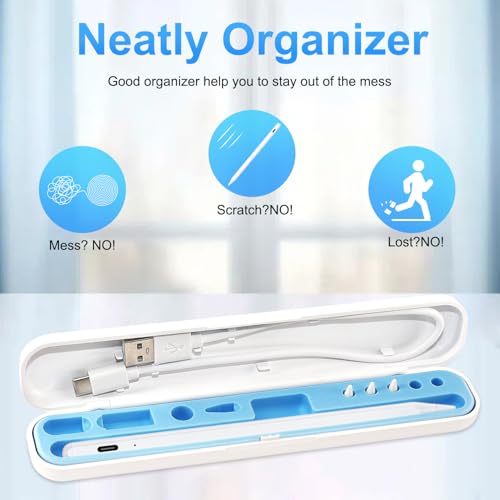 Stylus Pen for iPad Apple: Fast Charge for iPad Pencil Apple Pen with Palm Rejection Tilt Sensitivity - Pen for iPad 10/9/8/7/6, iPad Pro 12.9"/11"/13" M4, iPad mini 6/5, iPad Air 5/4/3/11"-13" M2 - Thumbnail 3