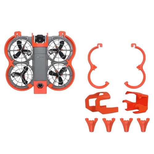 3�_�Z�b�g For DJI NEO2 �ی�J�o�[+�����f�B���O�M�A+�����Y�ی�P�[�X 360° �S���ʕی� �����Y�Փ˖h�~ �v���y���ی�p �ϏՌ� �����h�~ ���S��s For DJI Neo2�p�ی�A�N�Z�T���[ (�I�����W)