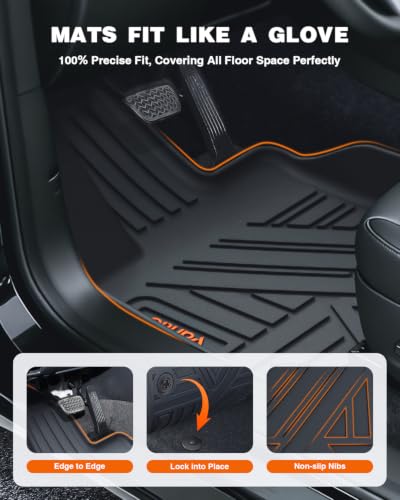 Image of Floor Mats for 2018-2024 BMW X3, Custom Fit All Weather TPE Floor Liners with Rear Cargo Mat, Waterproof, Anti-Slip, Full Coverage Interior Protection