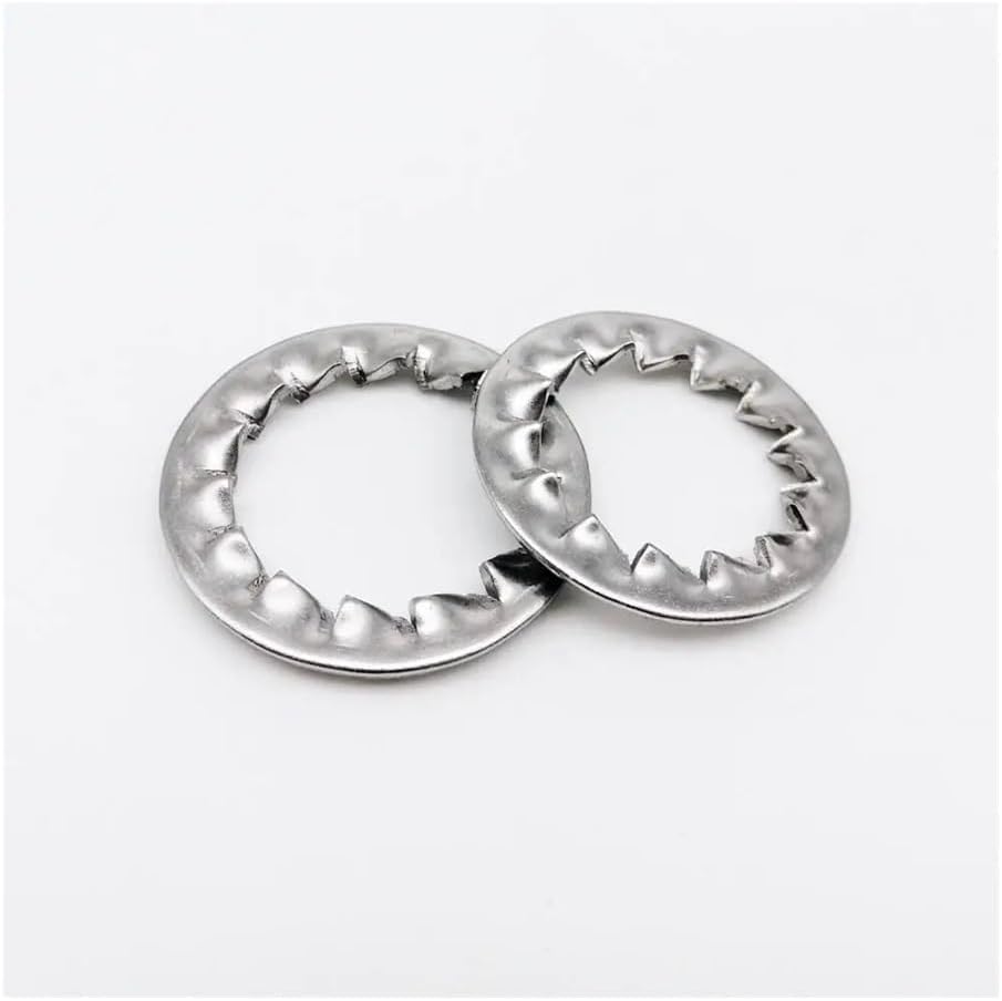 Locking Washer,Lock Washers,Cone Washer,5/10/50pcs M3 M4 M5 M6 M8 M10 M12 M14 - M24 304 Stainless Steel Internal Toothed Serrated Lock Washer Gasket(5pcs M22)