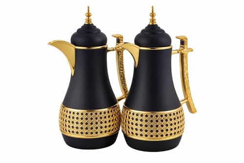 Set de 2 Thermos de Luxe – Élégance Orientale & Performance Premium 1,0 L chacun – parfait pour le thé, le café ou les boissons fraîches.Poignée...