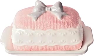 Butter Dish With Lid Creative Cute Embossed Ceramic Butter Dish For Home Kitchen Cheese Box Living Room Dessert Tray Butter Dishes
