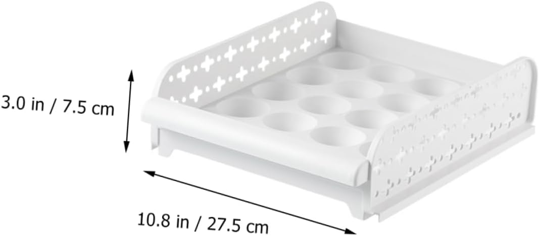 jojofuny 2pcs Type Egg Storage Case Plastic Crisper Storage Box for Home Egg Cartons Fridge