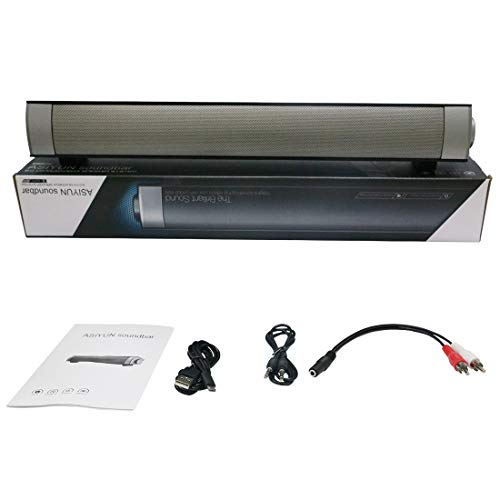 Asiyun Computer Speakers For Desktop, Wired And Wireless Computer Sound Bar, Stereo Usb Powered Mini Soundbar Speakers For Pc Tablets Laptop Desktop Projector Cellphone #TOP7