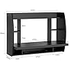 FWT18-W, Wall-mounted Table Desk With Storage Shelves And Drawer- -UK - View #9