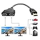 Azuxreza HDMI Splitter Adapter,1080P HDMI Stecker auf Dual HDMI Buchse,1 auf 2 Wege HDMI Splitter Adapterkabel für HDTV HD, LED, LCD Monitor und Projektoren, unterstützt Zwei Fernseher gleichzeitig